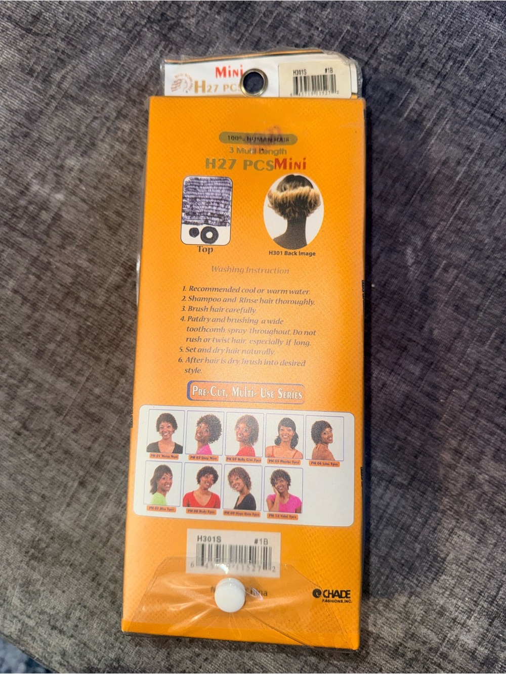 H27 PCS Mini Human Hair Wig Set Multi Length Color 1B Pre-Cut New - Picture 3 of 4